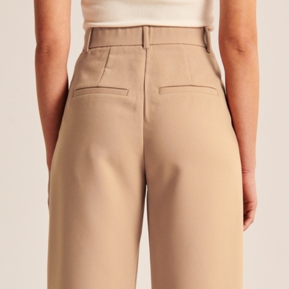NWT A&F Sloane Tailored Pant 34 Short Tan - Picture 5 of 9